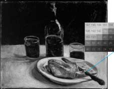 Working with the gray scale values of each pixel in a digital image of the painting, signal processors at the workshop were able to use wavelet processing to corroborate the connoisseur’s determination.